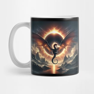 Total solar eclipse 2024 and Dragon Mug